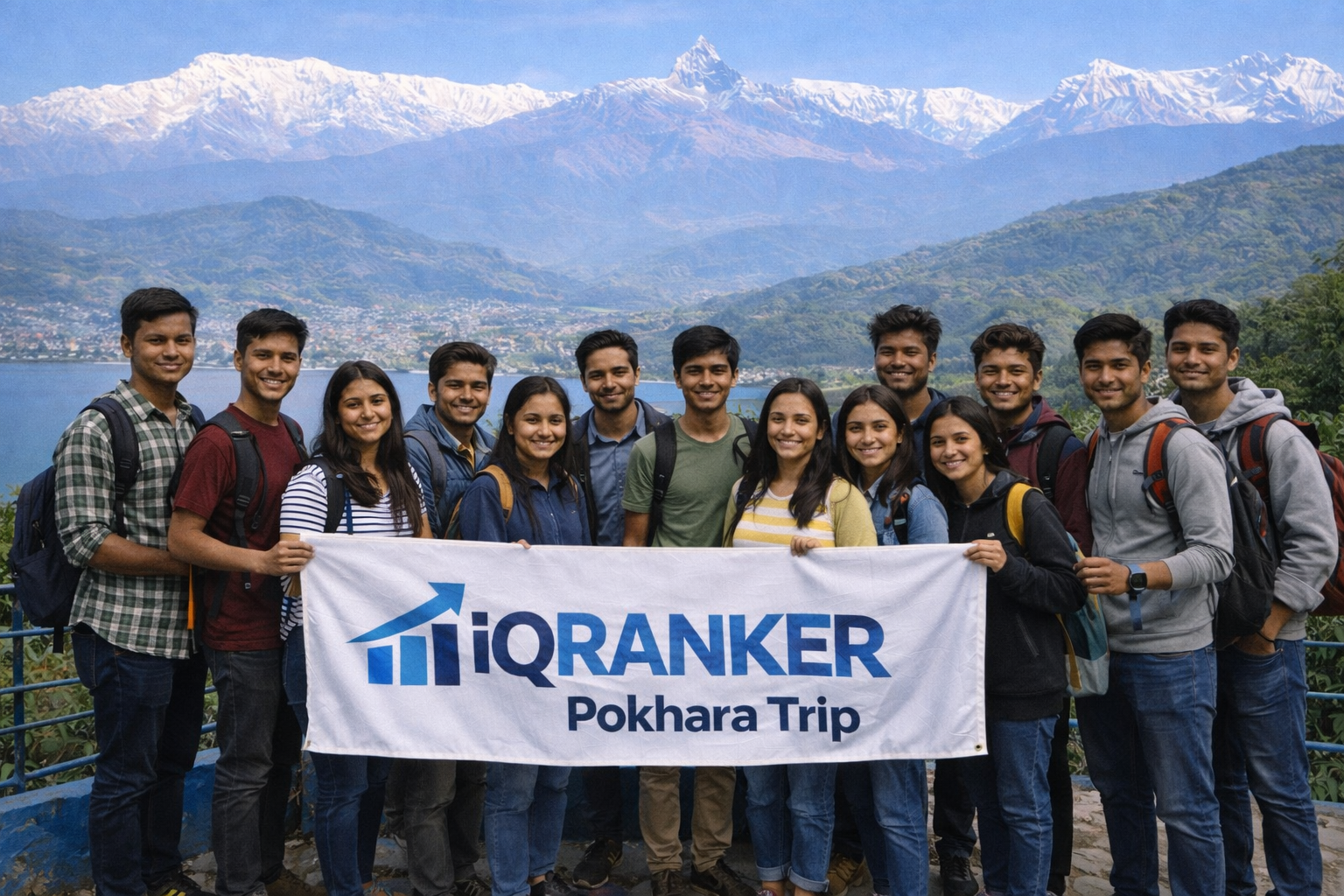 IQ Ranker scholarship winners Nepal trip group photo